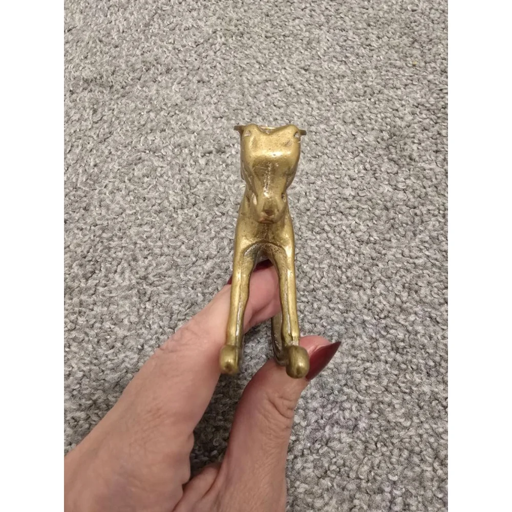 Brass Rocking Horse Candlestick Holder Vintage